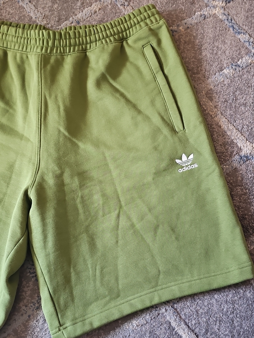 Mens Adidas Trefoil Athletic Shorts in Olive Green Size Adult XL